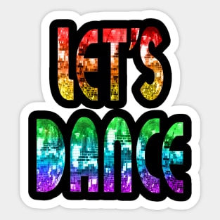 Let's Dance Rainbow Disco Sticker